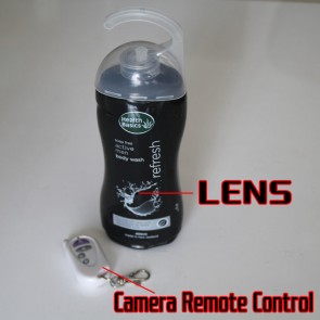 Buy Men's Shower Gel HD Shower Spy Camera 720P DVR 16GB (Remote Control) at Bathroom Spy Camera professional shop