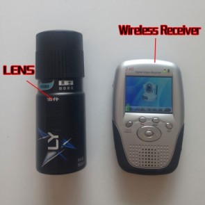 Wireless Shower Spy Camera Spray Bottle Pinhole Spy Camera 2.4GHz with Portable Receiver-Increase Receive Distance